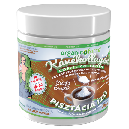PISZTÁCIA ízű Coffee Collagen - Kávékollagén, Kollagén por kávéba vagy egyéb italba vitaminokkal